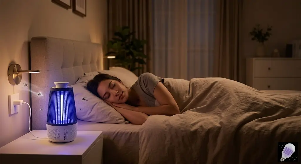 Silent Indoor Bug Zapper for Bedroom Sleep Improvement